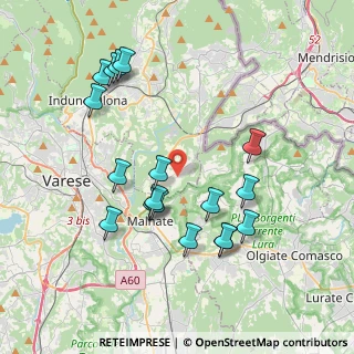 Mappa Via P. Della Liberta', 21050 Cantello VA, Italia (3.89111)