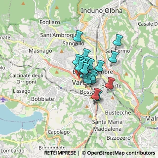 Mappa 21100 Varese VA, Italia (0.8845)