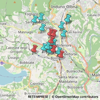 Mappa 21100 Varese VA, Italia (1.27778)