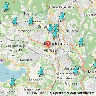 Mappa Via Luigi Sacco, 21100 Varese VA, Italia (2.96083)