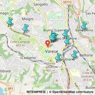 Mappa Via Luigi Sacco, 21100 Varese VA, Italia (0.89545)
