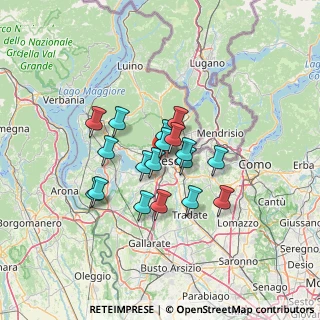 Mappa 21100 Varese VA, Italia (9.76611)