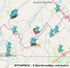 Mappa Via Aldo Moro, 33076 Pravisdomini PN, Italia (4.9775)