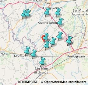 Mappa Via Aldo Moro, 33076 Pravisdomini PN, Italia (7.07143)