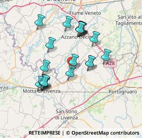 Mappa Via Aldo Moro, 33076 Pravisdomini PN, Italia (6.569)