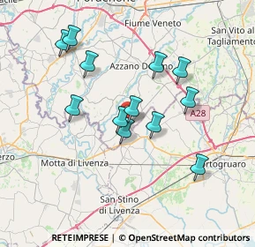 Mappa Via Aldo Moro, 33076 Pravisdomini PN, Italia (6.39667)
