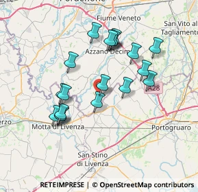 Mappa Via Aldo Moro, 33076 Pravisdomini PN, Italia (6.58895)
