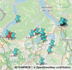 Mappa Via per Erba, 22030 Eupilio CO, Italia (9.1425)