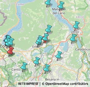 Mappa Via per Erba, 22030 Eupilio CO, Italia (9.886)