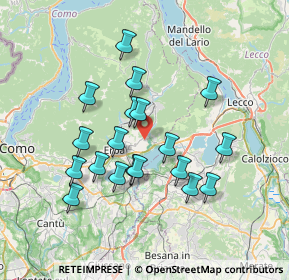 Mappa Via per Erba, 22030 Eupilio CO, Italia (6.47789)