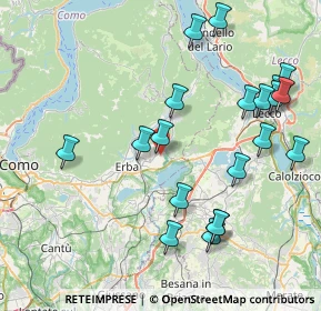 Mappa Via per Erba, 22030 Eupilio CO, Italia (8.9795)