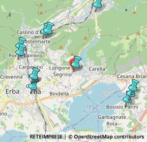 Mappa Via per Erba, 22030 Eupilio CO, Italia (2.57833)