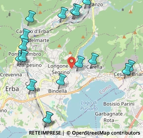 Mappa Via per Erba, 22030 Eupilio CO, Italia (2.58941)