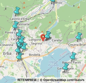 Mappa Via per Erba, 22030 Eupilio CO, Italia (2.414)