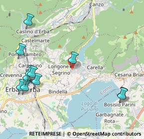 Mappa Via per Erba, 22030 Eupilio CO, Italia (2.58545)