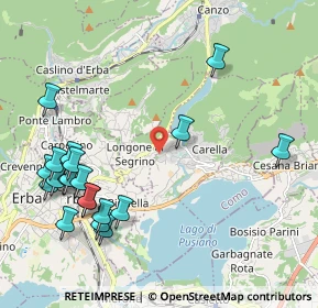 Mappa Via per Erba, 22030 Eupilio CO, Italia (2.488)