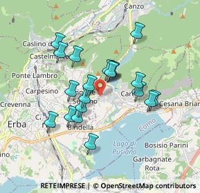 Mappa Via per Erba, 22030 Eupilio CO, Italia (1.4675)