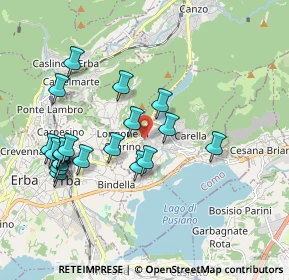 Mappa Via per Erba, 22030 Eupilio CO, Italia (1.906)