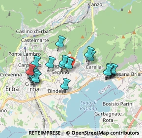 Mappa Via per Erba, 22030 Eupilio CO, Italia (1.662)