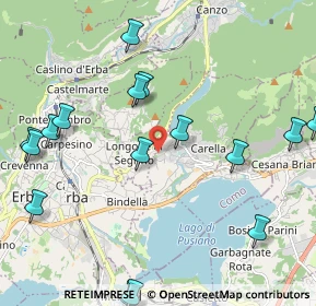 Mappa Via per Erba, 22030 Eupilio CO, Italia (2.59125)