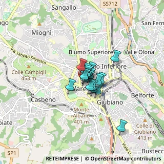 Mappa Via Giuseppe Ferrari, 21100 Varese VA, Italia (0.37611)