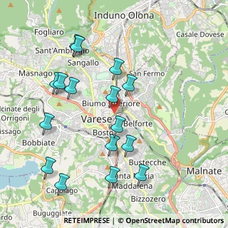 Mappa Via Nuccia Casula, 21100 Varese VA, Italia (2.11563)
