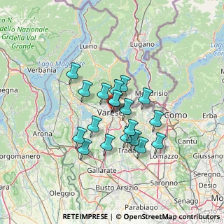 Mappa Via Nuccia Casula, 21100 Varese VA, Italia (10.13158)