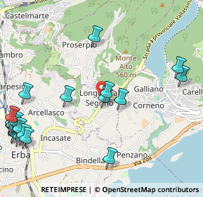 Mappa Via S. Carlo, 22030 Longone Al Segrino CO, Italia (1.425)