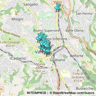 Mappa Via Cavour Camillo Benso Conte, 21100 Varese VA, Italia (0.43154)