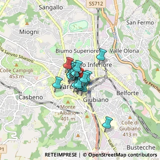 Mappa Via Cavour Camillo Benso Conte, 21100 Varese VA, Italia (0.40889)