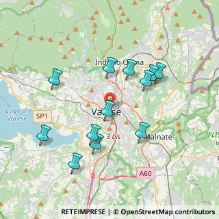 Mappa Via Cavour Camillo Benso Conte, 21100 Varese VA, Italia (3.64167)