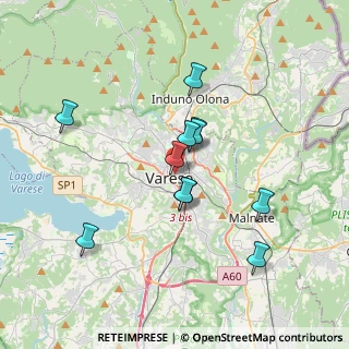 Mappa Via Cavour Camillo Benso Conte, 21100 Varese VA, Italia (3.10727)