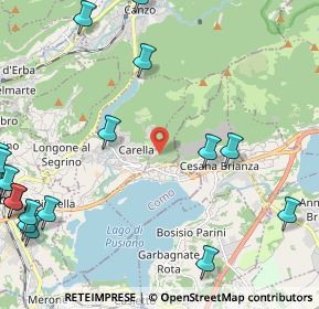 Mappa Via Trento, 22030 Cesana Brianza LC, Italia (3.3485)