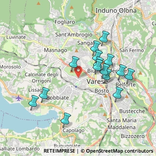 Mappa Via Ortigara, 21100 Varese VA, Italia (1.82333)