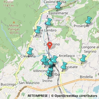 Mappa Via Hayez, 22036 Erba CO, Italia (1.06625)