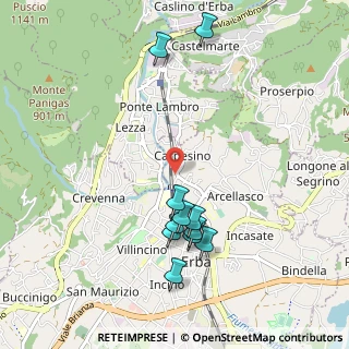 Mappa Via Hayez, 22036 Erba CO, Italia (1.01909)