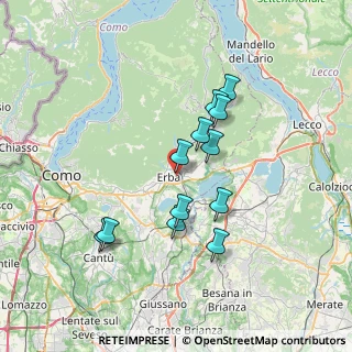 Mappa Via Alessandro Volta, 22036 Erba CO, Italia (6.12667)