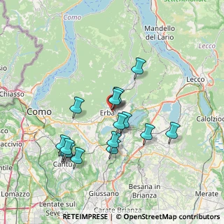 Mappa Via A. Volta., 22036 Erba CO, Italia (6.50188)