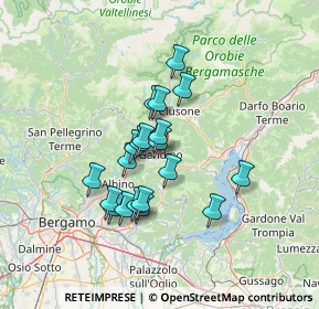 Mappa Via Giovanni Battista Castello, 24024 Gandino BG, Italia (10.6115)