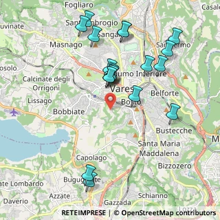 Mappa Via Gerolamo Garoni, 21100 Varese VA, Italia (2.07895)