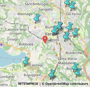 Mappa Via Gerolamo Garoni, 21100 Varese VA, Italia (2.43533)