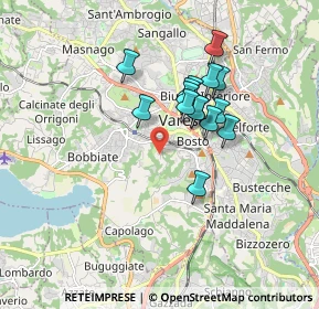 Mappa Via Gerolamo Garoni, 21100 Varese VA, Italia (1.374)