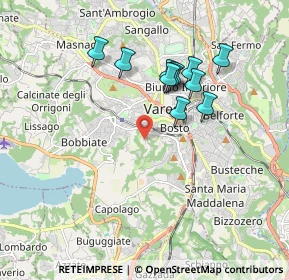 Mappa Via Gerolamo Garoni, 21100 Varese VA, Italia (1.63455)