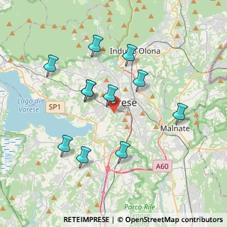 Mappa Via Gerolamo Garoni, 21100 Varese VA, Italia (3.63727)