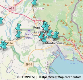 Mappa Via Dobbia, 34077 Ronchi dei Legionari GO, Italia (3.66286)