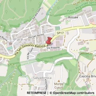 Mappa Via Pisqurei, 1, 22020 Colverde, Como (Lombardia)