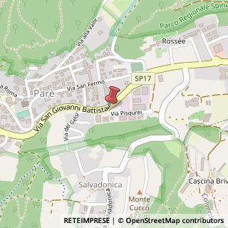 Mappa Via Pisqurei, 1, 22020 Colverde, Como (Lombardia)