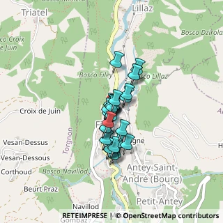 Mappa Strada Regionale 46 della Valtournenche, 11020 Antey-Saint-Andrè AO, Italia (0.25714)
