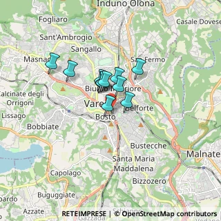Mappa Via Piave, 21100 Varese VA, Italia (1.05909)