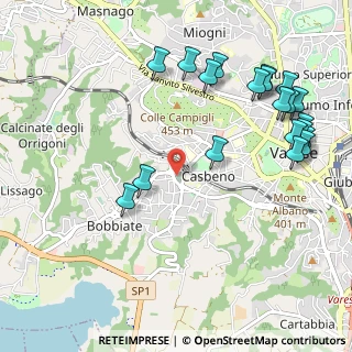 Mappa Casbeno, 21100 Varese VA, Italia (1.2465)